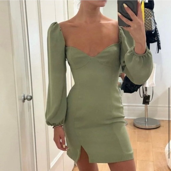 Aritzia Novella Dress Sage Frost - Picture 8 of 9